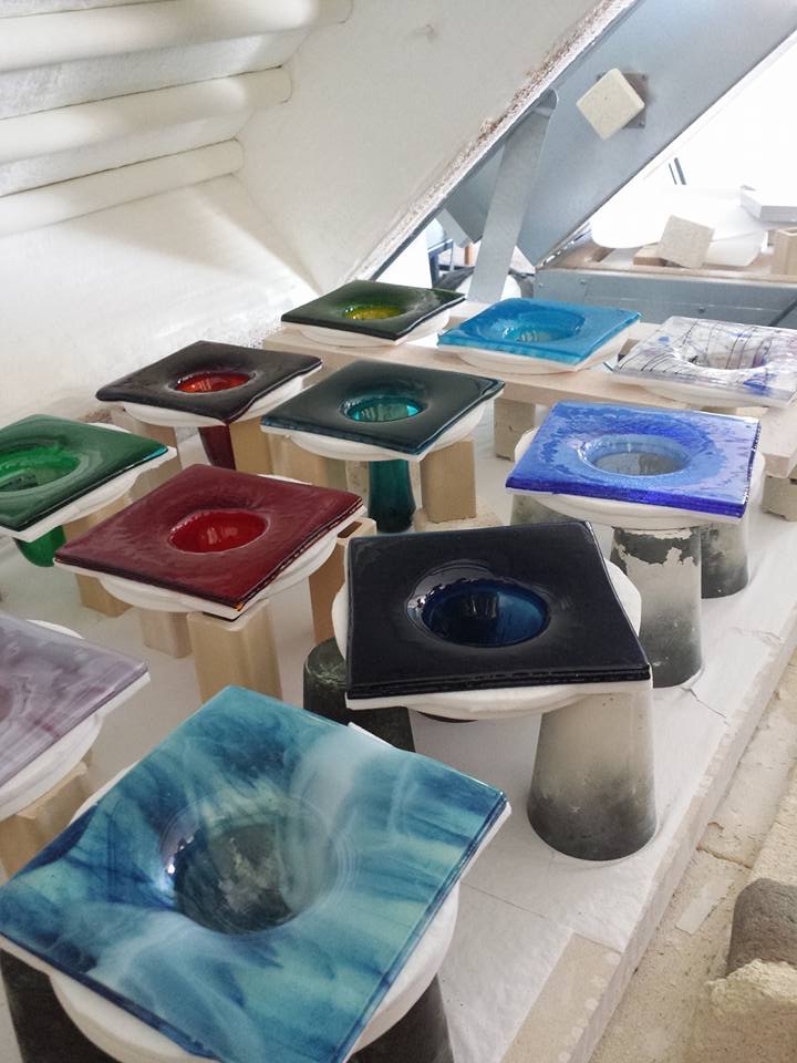 drop vessels in kiln